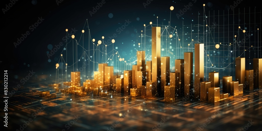 Obraz premium Business statistics, numbers and reports. Sales, profit, cost, capital etc. Data analysis, data science concept