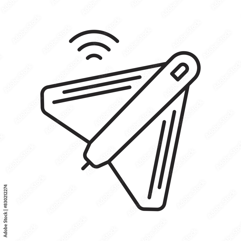 Fototapeta premium Drone line icon. Included the icons as drone, remote, controller, radar, map, signal and more line icon