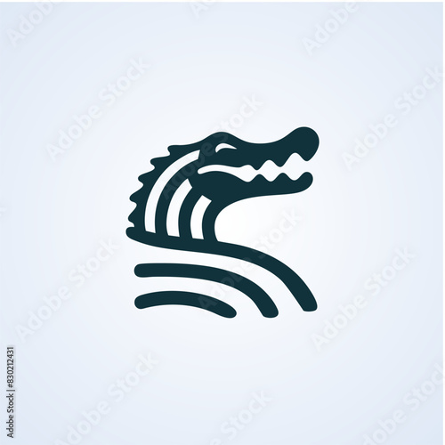 vector icon crocodile logo design