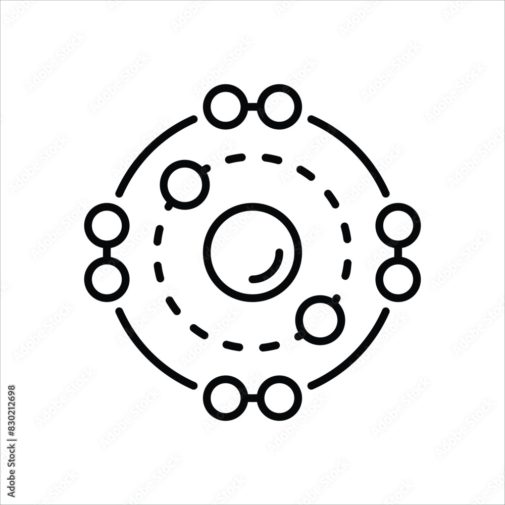 Atom Icon editable stock vector icon Atom Icon editable stock vector icon