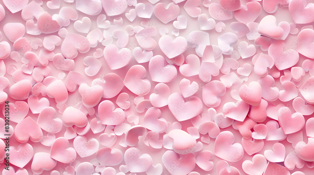 A seamless pattern of delicate pink heart-shaped petals, creating a soft and romantic texture, ideal for Valentine's Day and love-themed designs. A seamless pattern of delicate pink heart-shaped petals, creating a soft and romantic texture, ideal for Valentine's Day and love-themed designs.