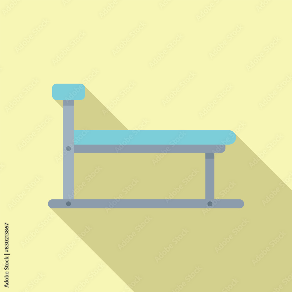 Vector illustration of a sleek, contemporary bench in flat design style with shadow effect Vector illustration of a sleek, contemporary bench in flat design style with shadow effect
