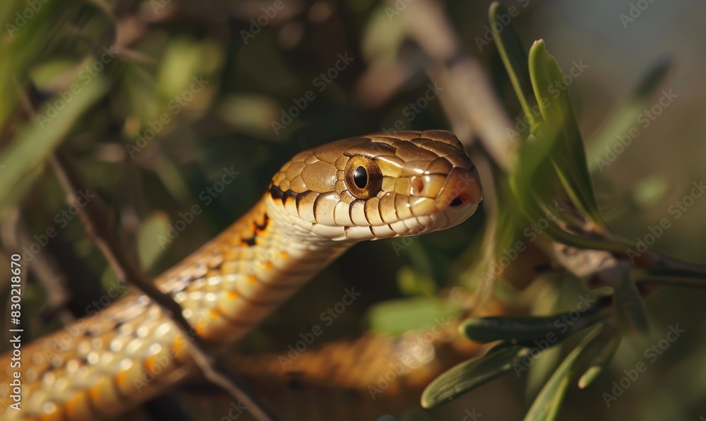Garter snake on neutral background Garter snake on neutral background