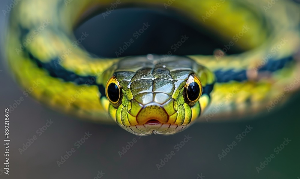 Garter snake on neutral background Garter snake on neutral background