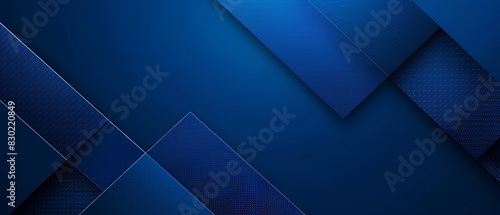 Bright navy blue dynamic abstract vector background with diagonal lines. Trendy classic color. 3d cover of business presentation banner for sale event night party. Fast moving soft shadow dots photo