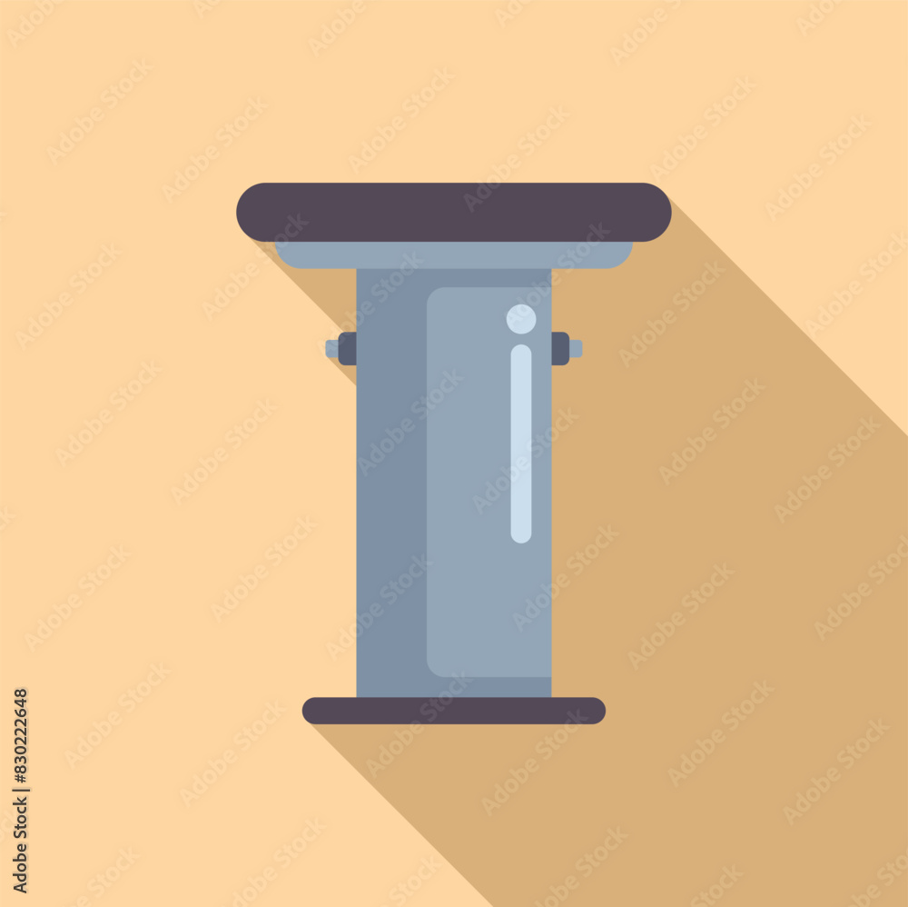 Modern flat design icon showcasing a simple blue podium against a beige background Modern flat design icon showcasing a simple blue podium against a beige background