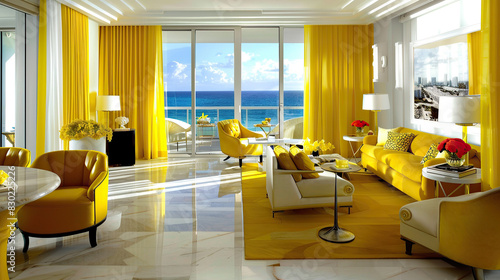 Art Home. Modern yellow interior  © Victoria Andrievska