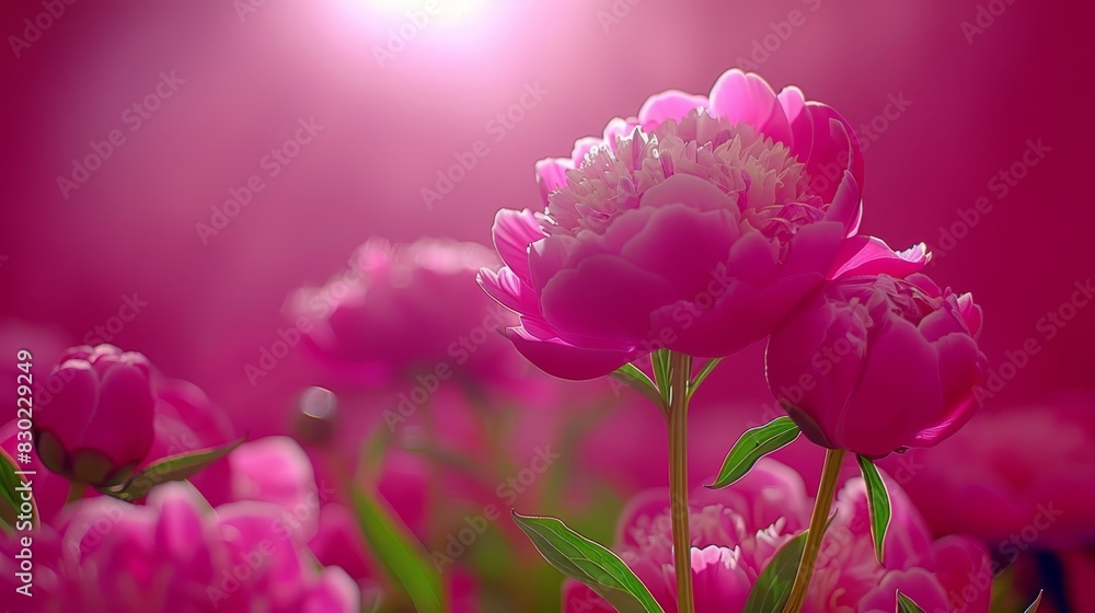 Obraz premium rose-hued sky with a central, brilliant light