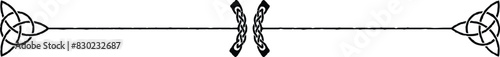 Elegant Header - Celtic Triquetra, Curved Knot Pattern photo