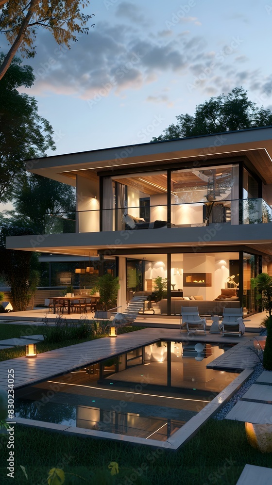 A Modern House with a Swimming Pool A Modern House with a Swimming Pool