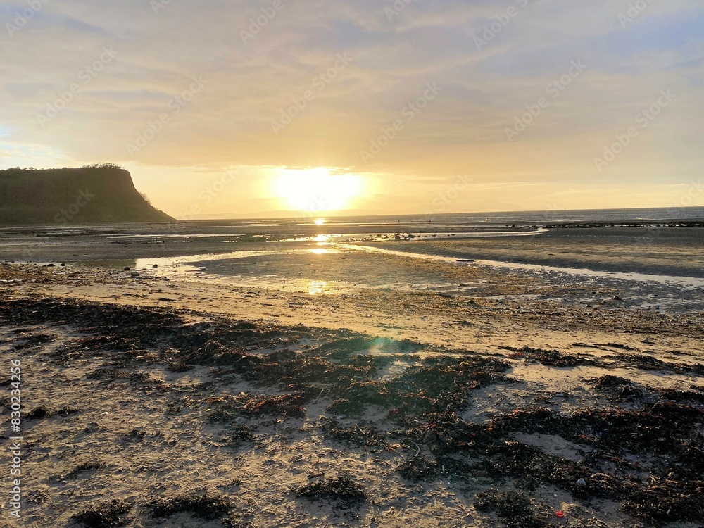custom made wallpaper toronto digitalA view of the Beach at Ayr in Scotland during a sunset