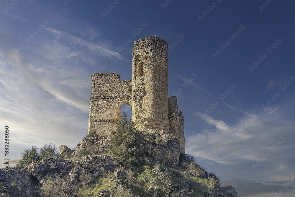 Ancient Pelegrina Castle Ruins in Spain