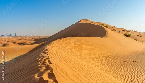 tall sand dune in the rub al khali desert abu dhabi united arab emirates