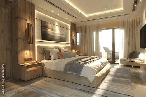 Modern minimalist style bedroom
