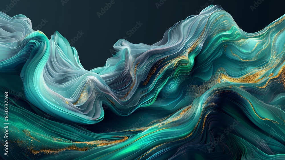 a wave of blue and gold on a black background Below, a black background with golden and white swirls a wave of blue and gold on a black background Below, a black background with golden and white swirls
