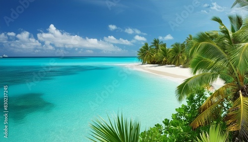 a beautiful turquoise color beach © Tamia
