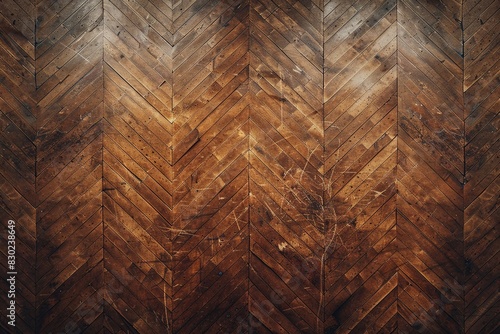Aged wooden herringbone pattern textured background.