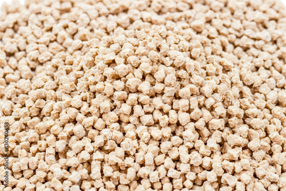 Close up of Soy Meat Crumbles Close up of Soy Meat Crumbles