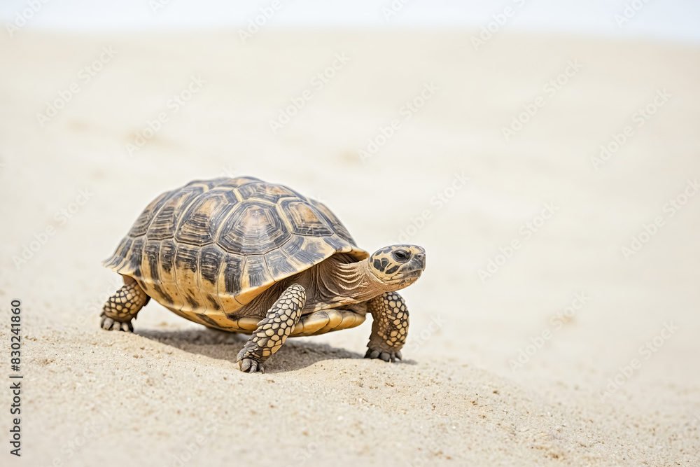 Tortoise walking on sand Tortoise walking on sand