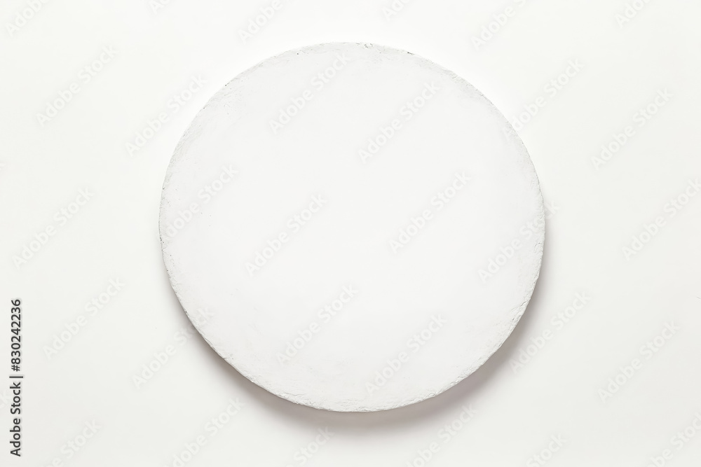White Oval Plate on White Background White Oval Plate on White Background