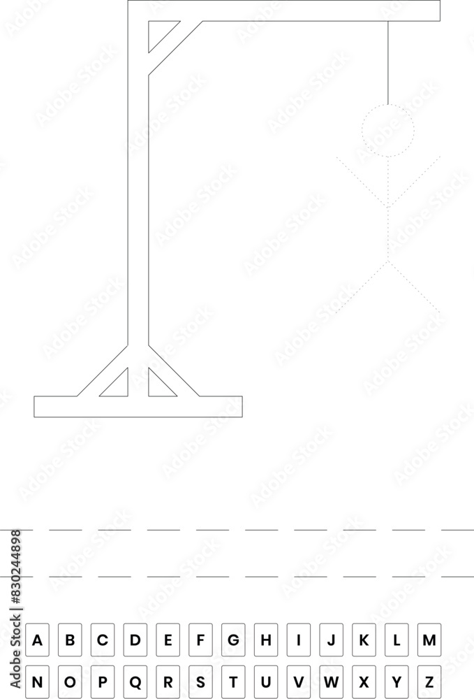 Hangman Paper Puzzle Game 8.5 x 11 Template Hangman Paper Puzzle Game 8.5 x 11 Template