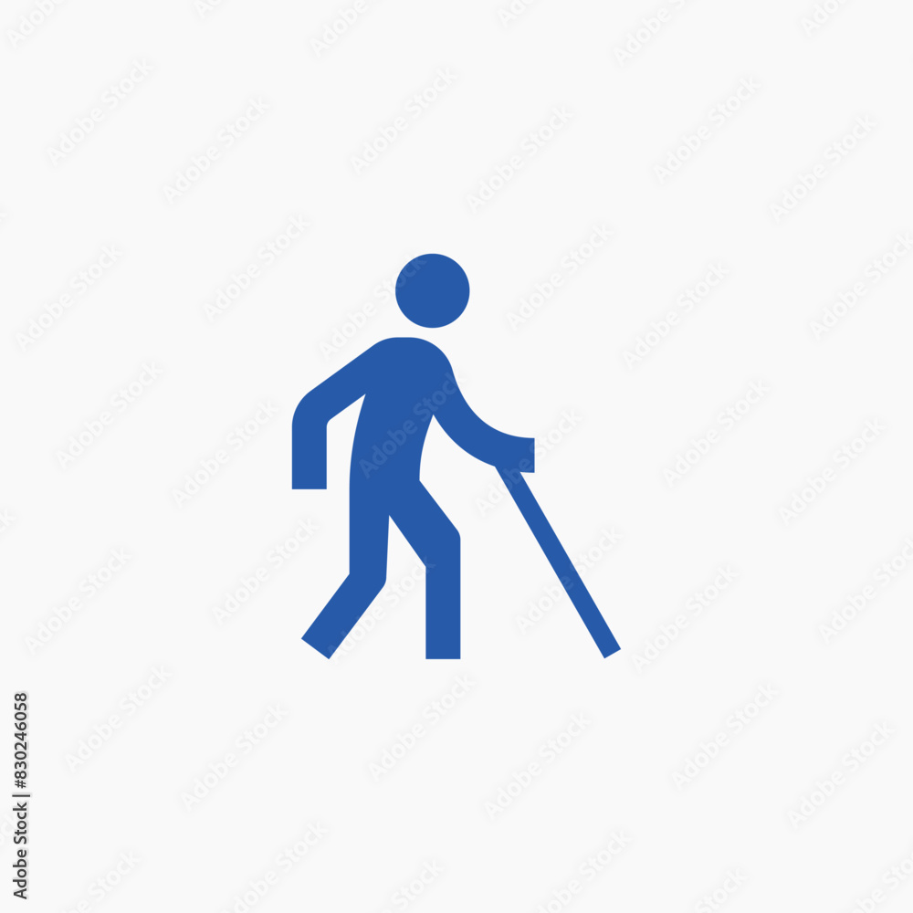 old man cane walking icon old man cane walking icon