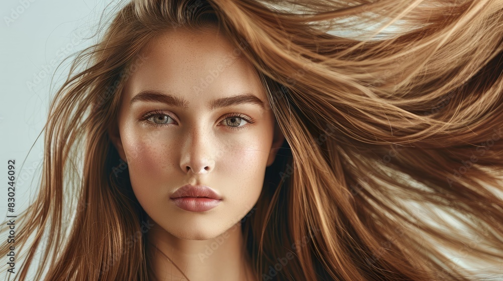 Attractive Female with Strong Lengthy Hair Attractive Female with Strong Lengthy Hair