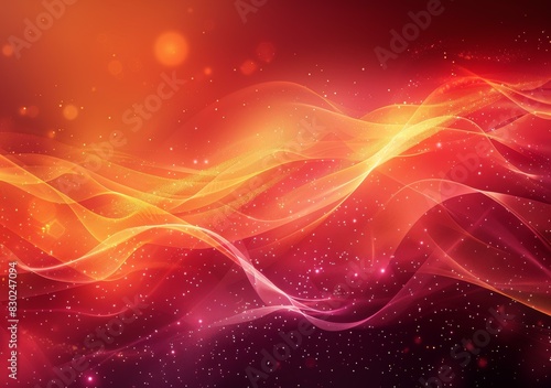 Shimmering Red and Pink Abstract Wavy Design Background