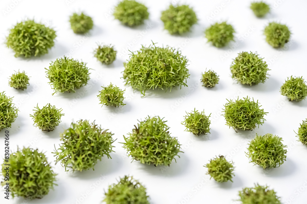 Green Balls on White Background Green Balls on White Background