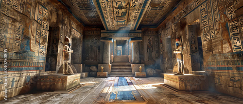 Wallpaper Mural Inside of an ancient Egyptian pyramid. Secret tomb of an Egyptian Pharaoh with hieroglyphs on its walls. Torontodigital.ca