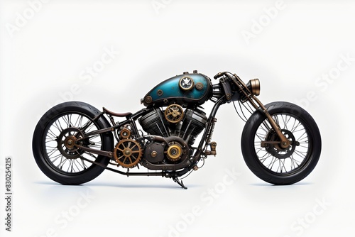 Steampunk Motorcycle Bintage Art