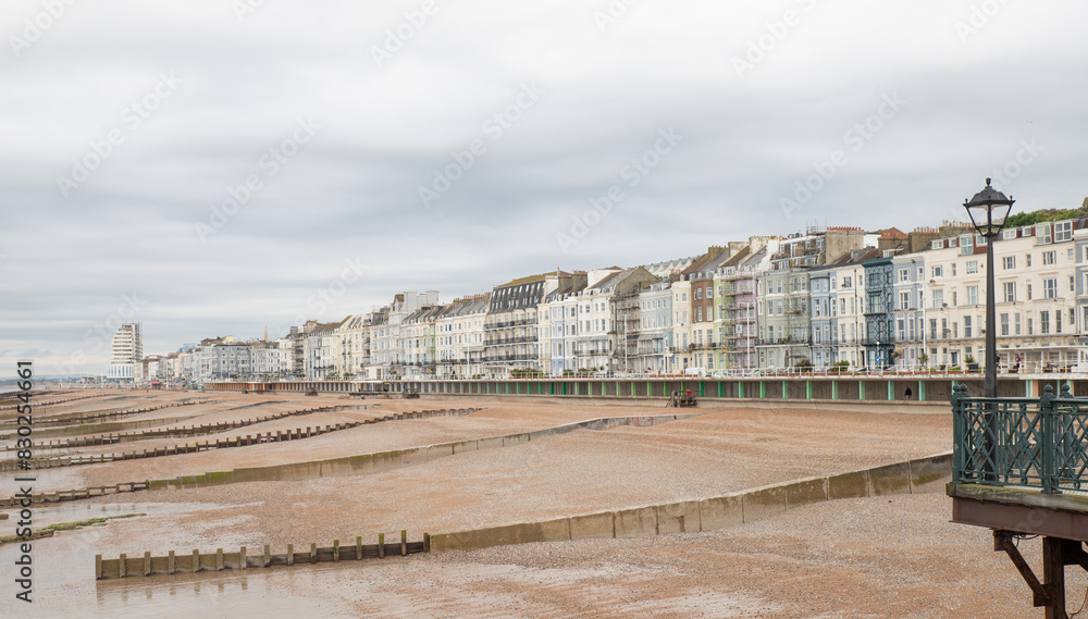 The beautiful beach of Hastings in England The beautiful beach of Hastings in England