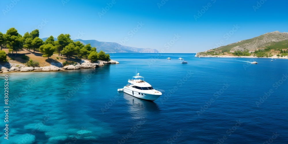 Exclusive Luxury Yacht Tours in Croatia's Adriatic Sea for Unforgettable Travel Experiences. Concept Luxury Yachting, Adriatic Sea, Croatia, Exclusive Experiences, Unforgettable Travel