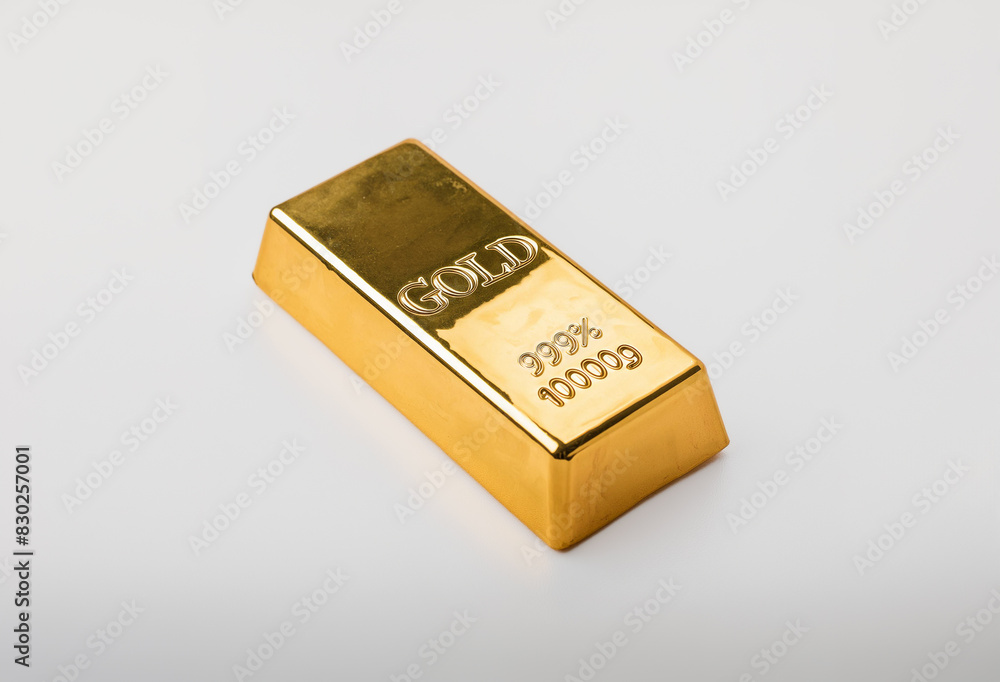 Gold bar, isolated on a white background. Gold bar, isolated on a white background.