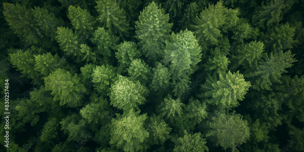 Aerial View of Lush Green Forest Canopy: Dense Woodland with Vibrant Foliage and Towering Trees. Pine Trees Forest. Aerial View of Lush Green Forest Canopy: Dense Woodland with Vibrant Foliage and Towering Trees. Pine Trees Forest.