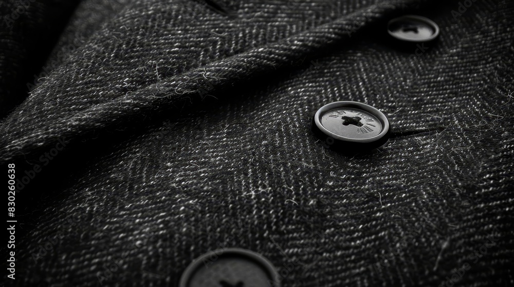 one on the jacket's lapel and another on the folded lapel one on the jacket's lapel and another on the folded lapel