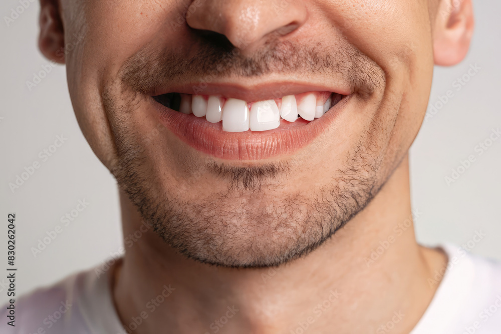 portrait of a mature man smiling, smile with perfect teeth, closeup on lips of a man, dental care, dentist advertising portrait of a mature man smiling, smile with perfect teeth, closeup on lips of a man, dental care, dentist advertising