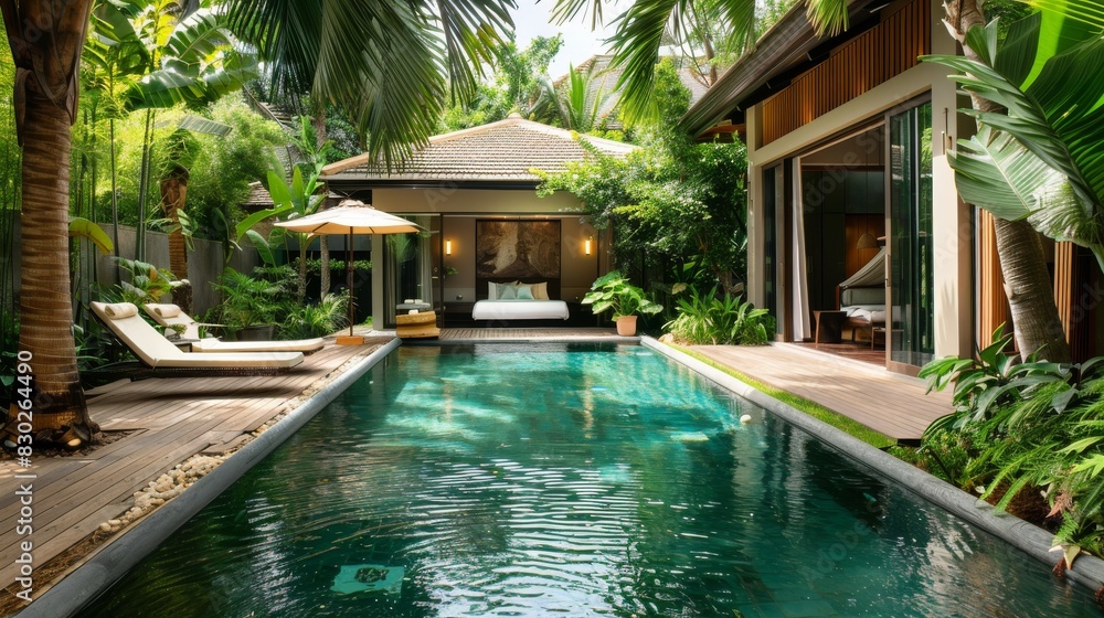 custom made wallpaper toronto digitalPool Oasis With Palm Trees