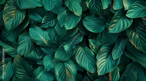 Wallpaper Mural A lush green plant with many leaves Torontodigital.ca