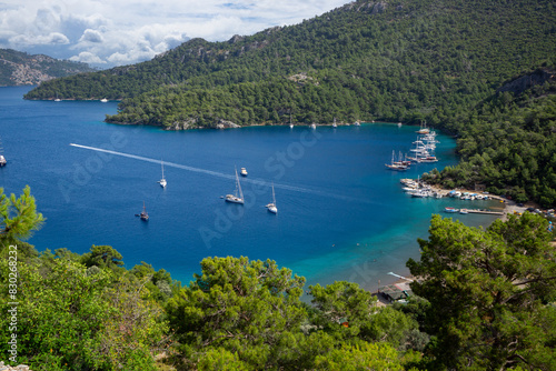 Fototapeta Naklejka Na Ścianę i Meble -  Sarsala Bay in Dalaman Town of Turkey