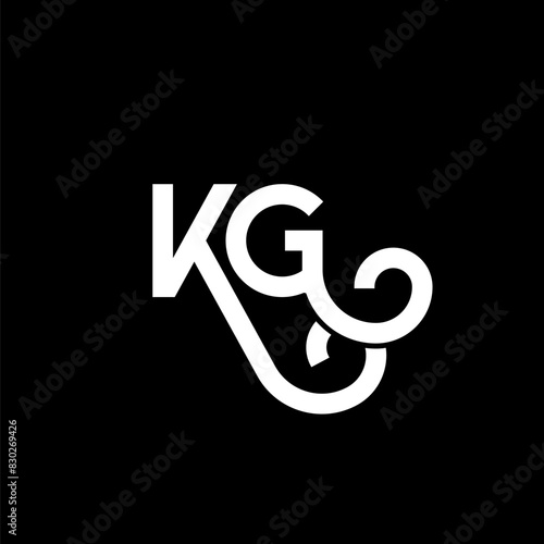 KG letter logo design on black background. KG creative initials letter logo concept. kg letter design. KG white letter design on black background. K G, k g logo