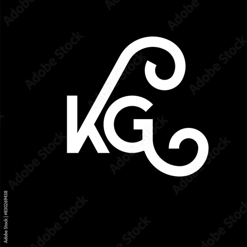 KG letter logo design on black background. KG creative initials letter logo concept. kg letter design. KG white letter design on black background. K G, k g logo