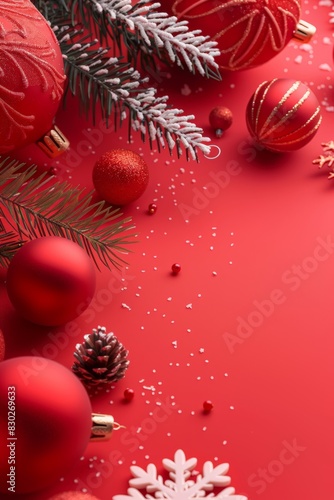 Festive Christmas background. Merry Christmas and Happy New Year poster  banner and greeting card