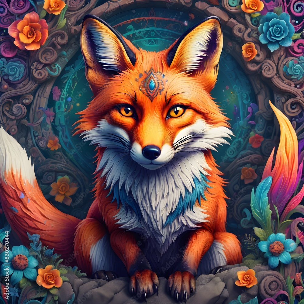 Obraz premium red fox with a smile