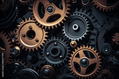 a group of gears and cogs