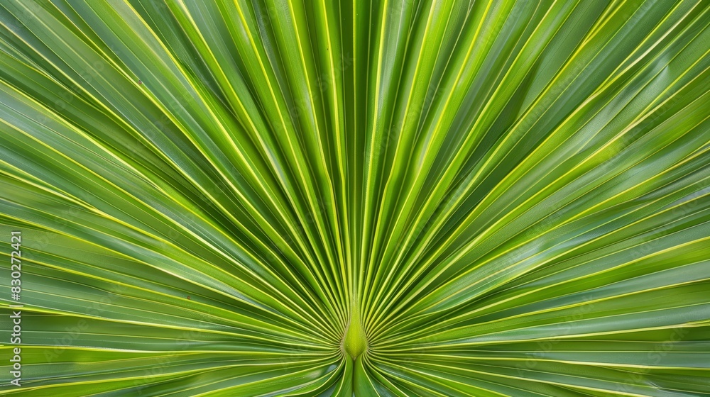 A close-up of a palm leaf with an abundance of large, green leaves in its center A close-up of a palm leaf with an abundance of large, green leaves in its center