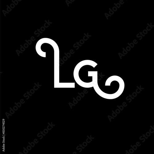 LG Letter Logo Design. Initial letters LG logo icon. Abstract letter LG minimal logo design template. L G letter design vector with black colors. lg logo