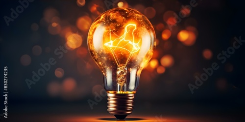 Sparking Creativity: A Light Bulb Symbolizing Inspiration. Concept Photography, Creativity, Inspiration, Light Bulb Symbol, Sparking Ideas