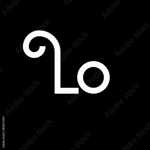 LO Letter Logo Design. Initial letters LO logo icon. Abstract letter LO minimal logo design template. L O letter design vector with black colors. lo logo