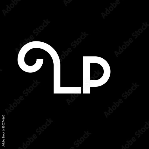 LP Letter Logo Design. Initial letters LP logo icon. Abstract letter LP minimal logo design template. L O letter design vector with black colors. lp logo